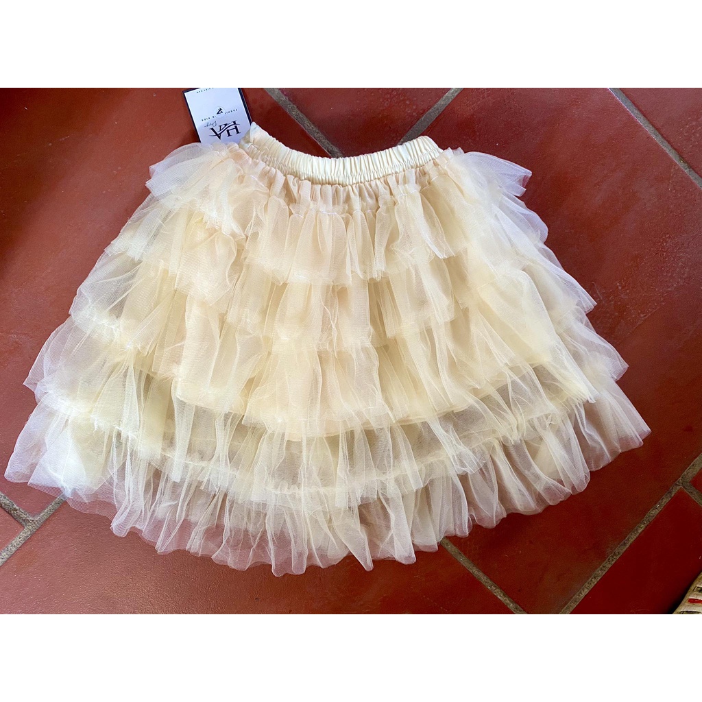 SIZE ĐẠI 12-30KG: Đầm bé gái, Chân váy ren nhiều tầng, điệu đà cho bé gái - CVR