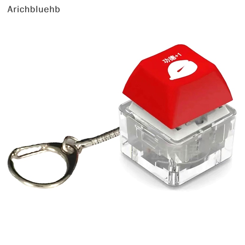 Merit + 1 muyu deion Móc Khóa Nút Bàn Phím Cơ Có Đèn led Giảm Căng Thẳng