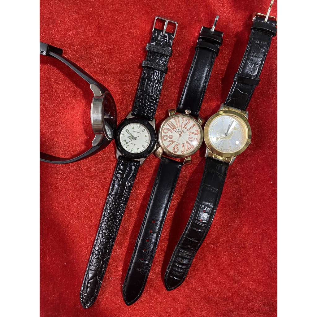 (liên sàn) Đồng hồ nữ tay vừa, tay to phối dây da 2hand vintage Bãi Nhật size mặt note theo tên sp