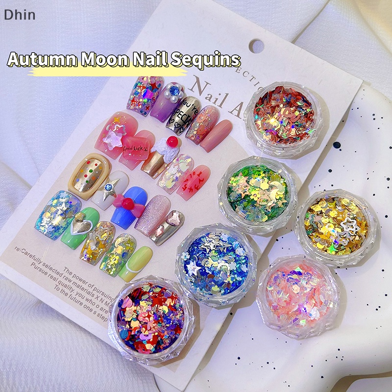 1 Hộp Phụ Kiện Trang Trí Móng Tay Hình Ngôi Sao Năm Cánh Lấp Lánh diy