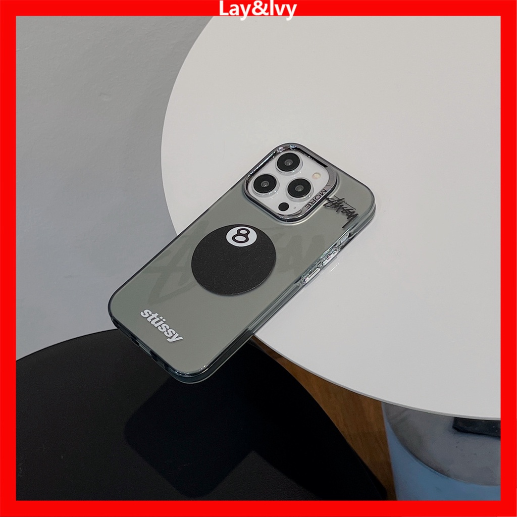 Hoạt Hình Ốp Điện Thoại silicone Khung Kim Loại Mạ Bida 8 Cho iphone 15 pro max 14 14pro 14max 13promax 12 12promax 11