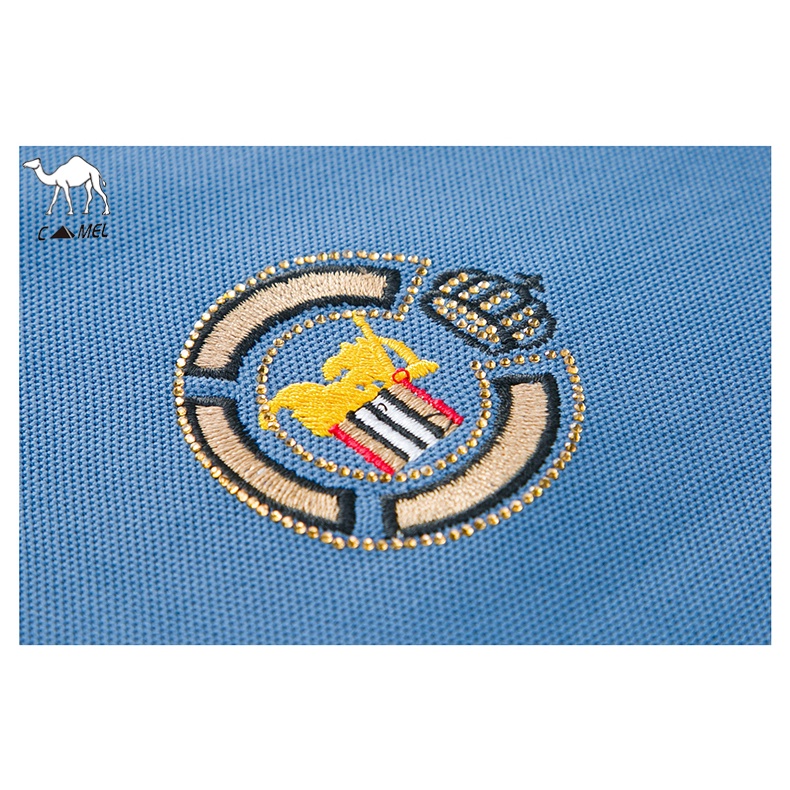 Áo polo cotton Tay Dài Dáng Rộng Thêu Họa Tiết Thời Trang Xuân Thu Mới Cho Nam