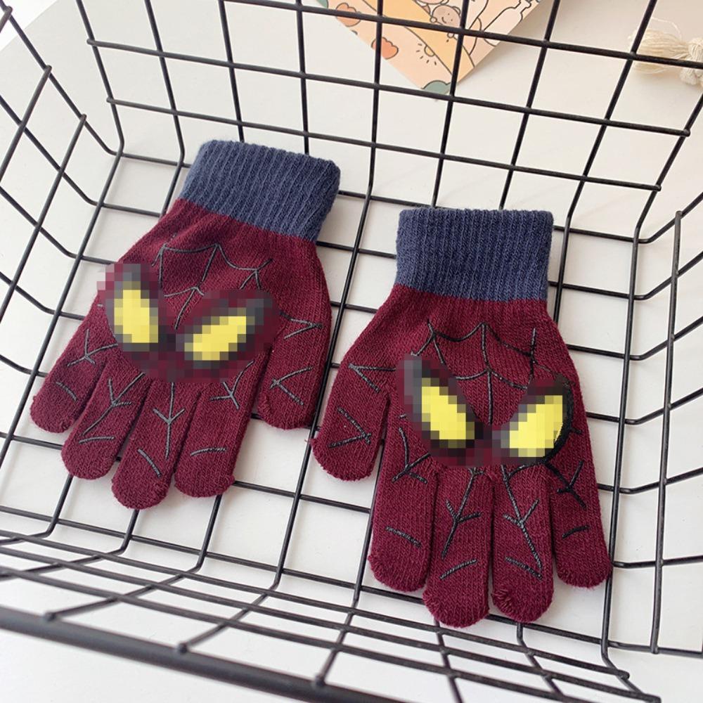 Găng Tay Suki Dệt Kim Dày Dặn Chống Lạnh Chống Gió Họa Tiết Hoạt Hình Dễ Thương Cho Bé