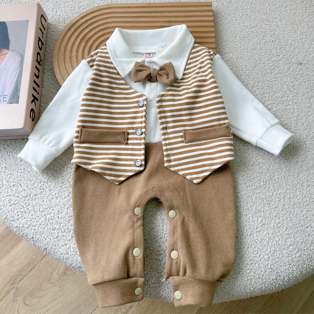 Bộ body dài tay bodysuit áo liền quần bộ đồ liền thân Babyshop88 cho bé trai bé gái M27.10.23-1