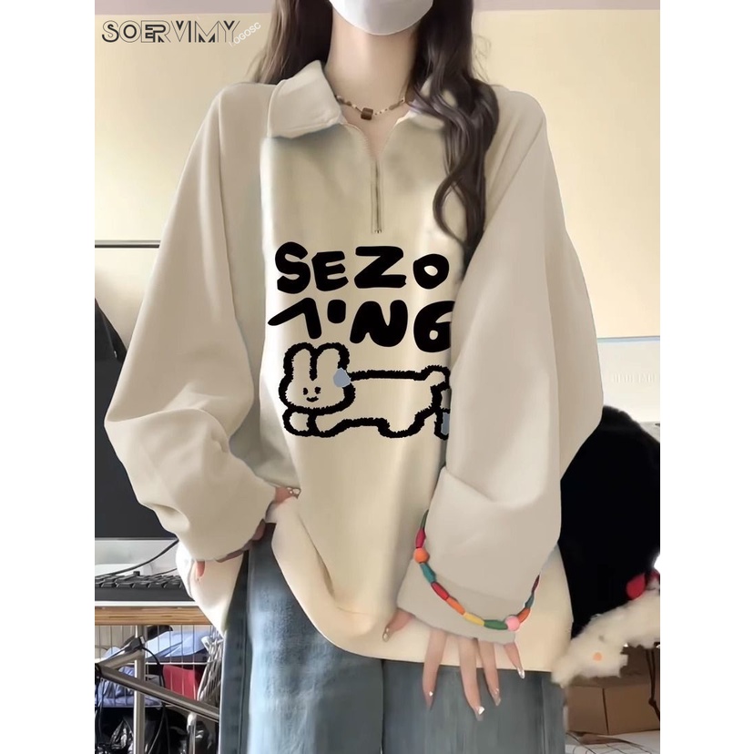 SOERVIMY Áo Khoác hoodie áo khoác nữ zip hoodie Popular Thời trang New Style comfortable WWY23A11JY 43Z231027