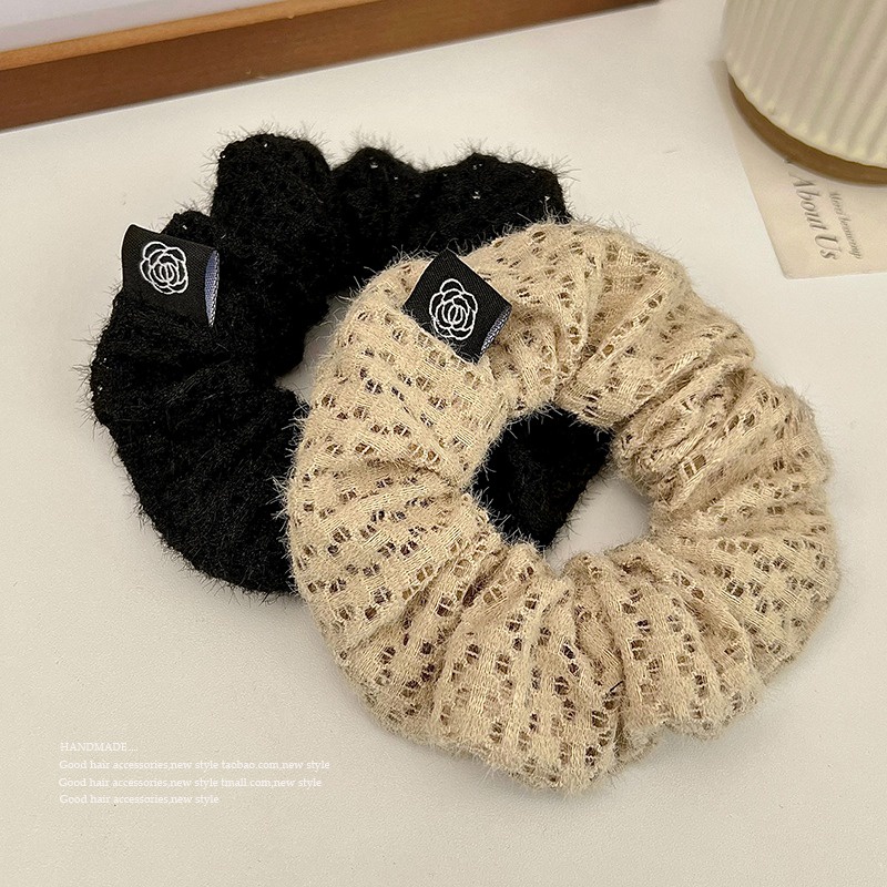 Dây Cột Tóc Ruy Băng Hình Hoa Trà Phong Cách retro