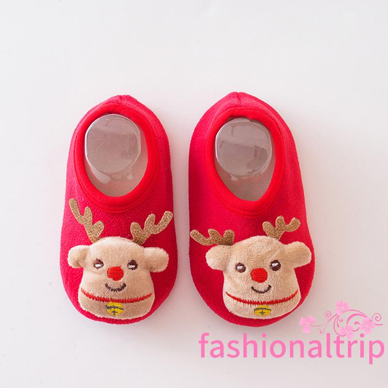Giày Dạng Vớ In Họa Tiết Giáng Sinh Hoạt Hình 3d Cho Bé Sơ Sinh