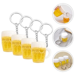 Móc khóa kính hình ly bia rượu sâm banh độc đáo