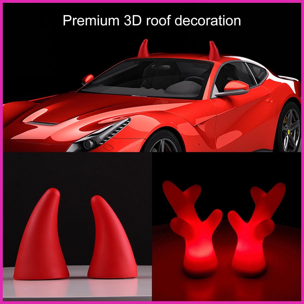 Còi Ác Quỷ 3d Tự Dính Trang Trí Nóc Xe Hơi