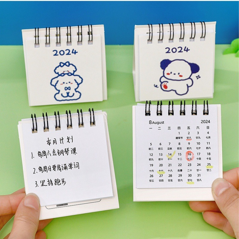 Lịch 2024 mini Để Bàn Trang Trí Dễ Thương