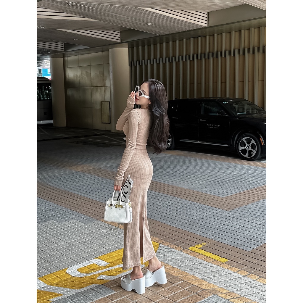 SÉT TIPBLU ÁO TAY DÀI + CHÂN VÁY - H05212