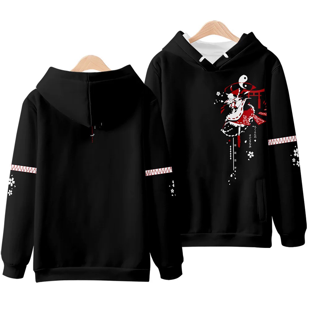 Áo Khoác hoodie Có Khóa Kéo In Họa Tiết anime touhou project 3d Phong Cách harajuku Cho Nam Và Nữ
