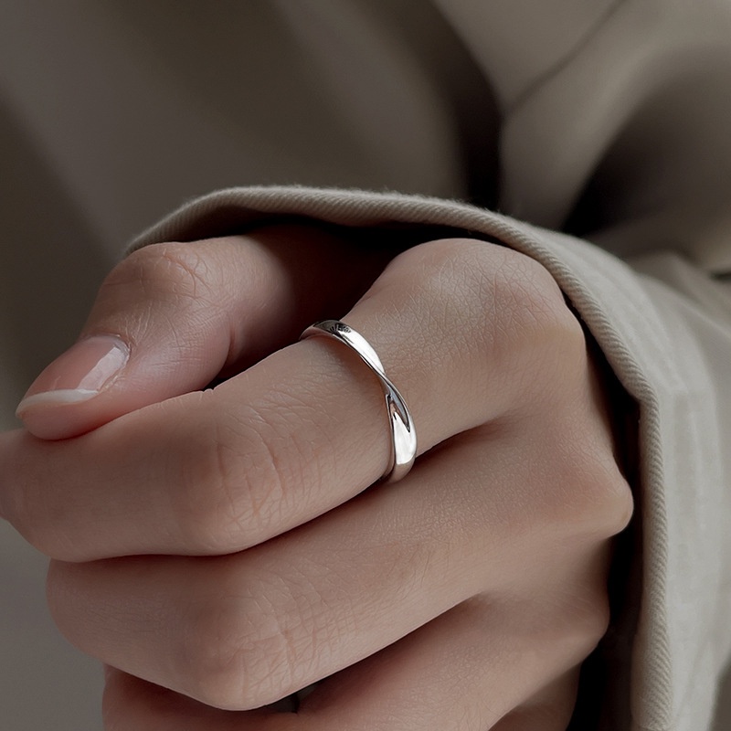 Mới Nhẫn Cặp Mạ Bạc Thời Trang Cá Tính diy Cho Cặp Đôi