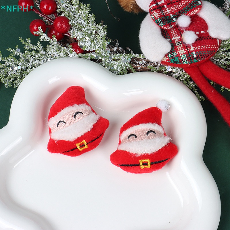 Ghim Cài Áo Hình Ông Già Noel / Chuông Cây Thông / Người Tuyết Nhồi Bông Đáng Yêu Thời Trang Cho Nữ Mới