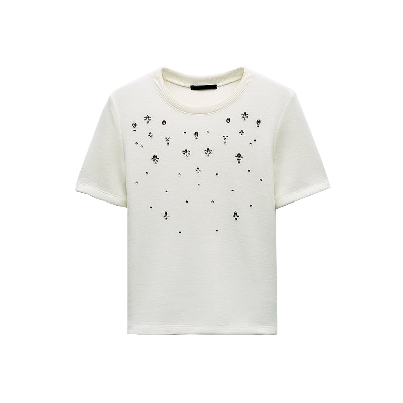 Zara Áo Dệt Kim Ngắn Tay Dáng Ôm Thời Trang Mùa Thu Dành Cho Nữ 0264497