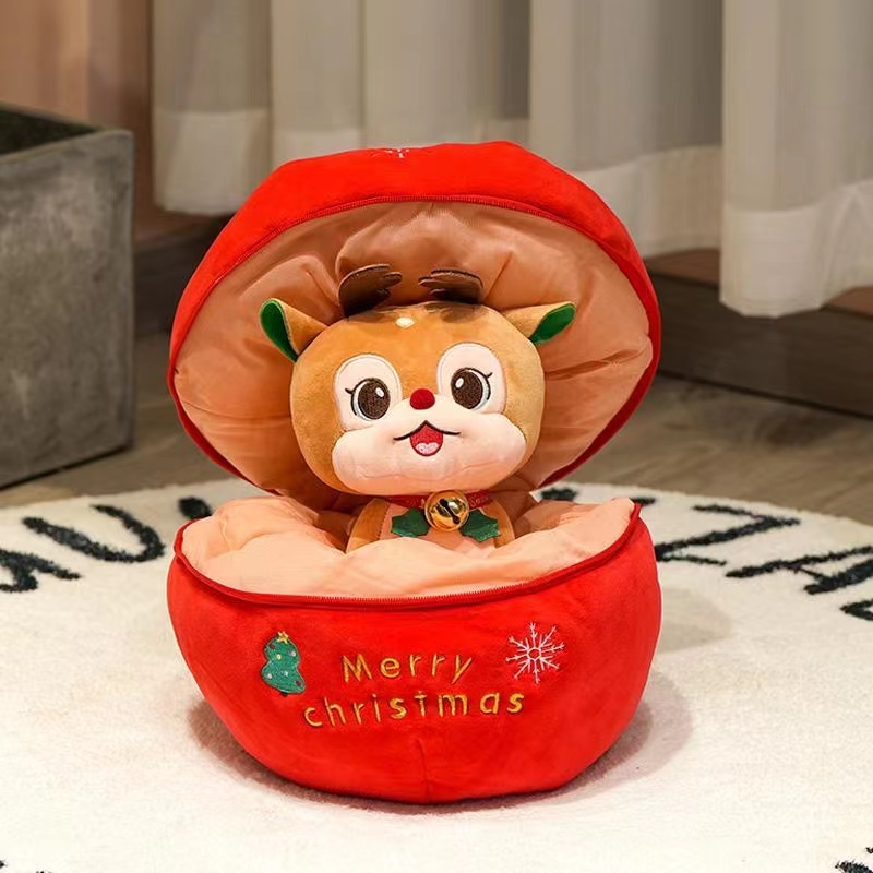 Búp Bê Nhồi Bông Hình Ông Già Noel Tuần Lộc / Táo / Quả Táo / Cây Thông Biến Dạng Kiểu Cây Thông / Ông Già Noel / Nai Sừng Nhồi Bông
