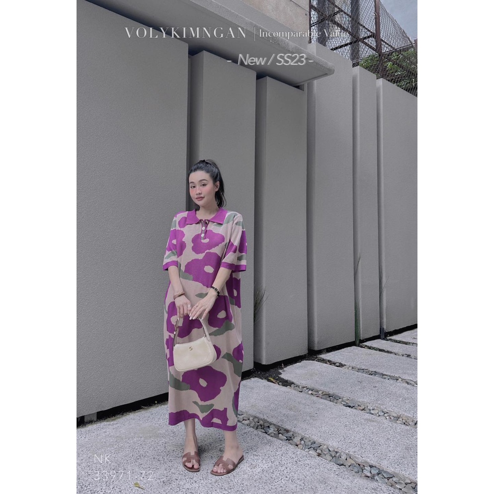 Váy mon.te hoa tím lo.uis