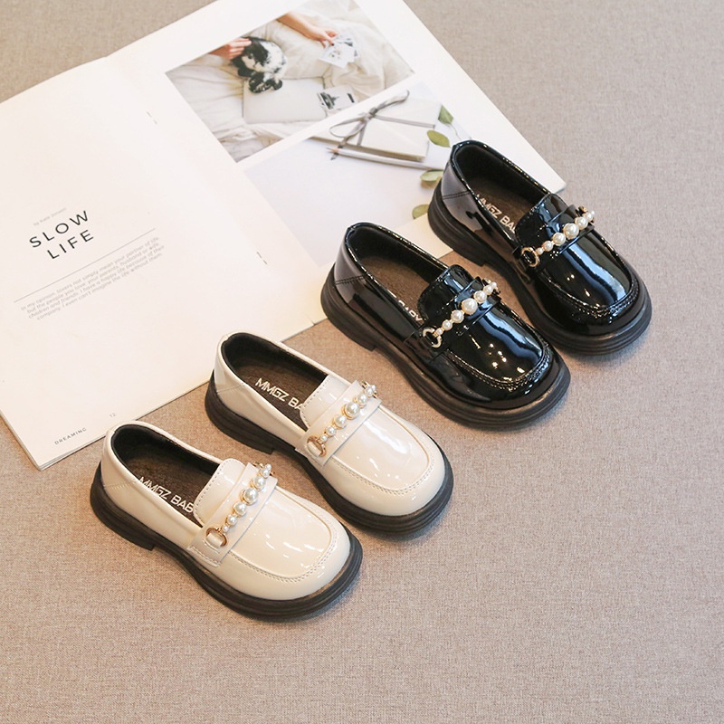 Giày Da Đế Mềm Phong Cách Anh Quốc Thời Trang Mùa Thu 2021 Cho Bé Gái