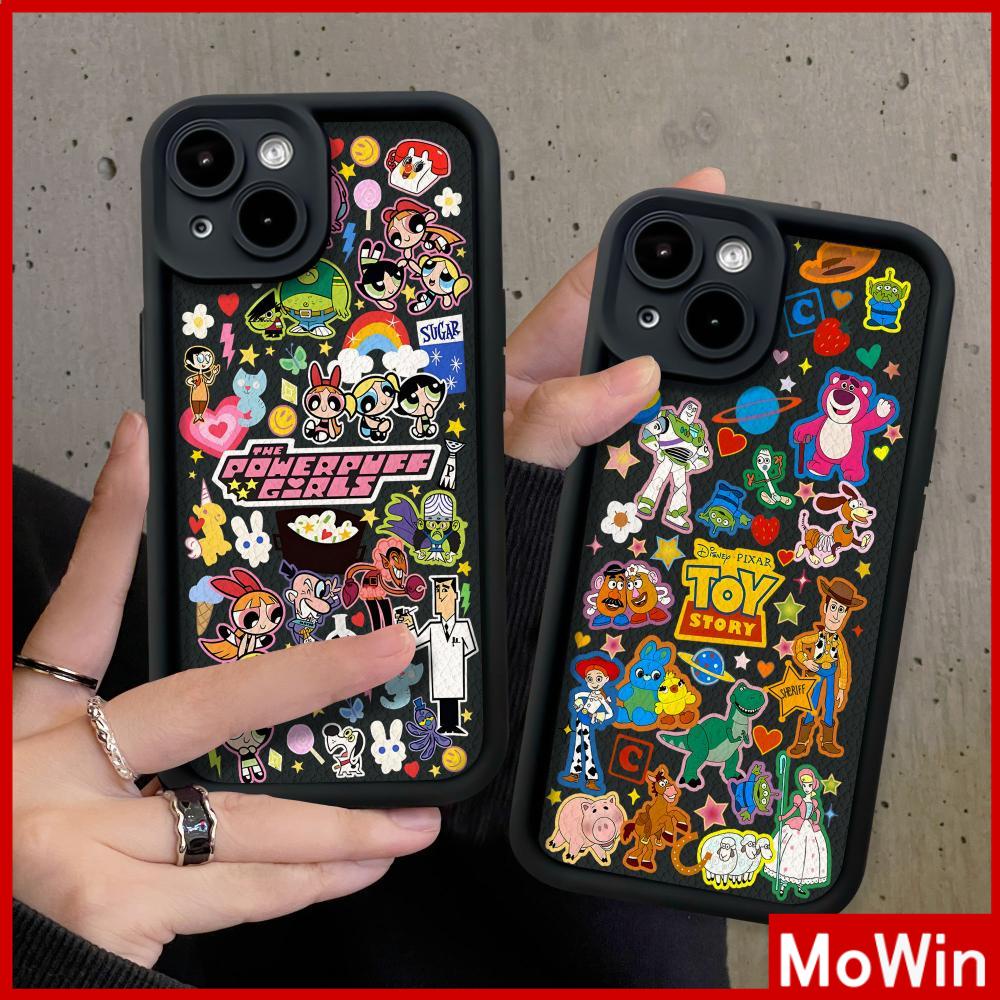 Ốp lưng iPhone 15 Pro Max Ốp Lưng Da Họa Tiết Màu Đen Ốp Lưng TPU Chống Sốc Vỏ Mềm Hình Cô Gái Hoạt Hình Dễ Thương Gấu Đồ Chơi Tương Thích Với iPhone 14 Pro Max 13 Pro Max 12 11 XR XS Max 7Plus 8Plus