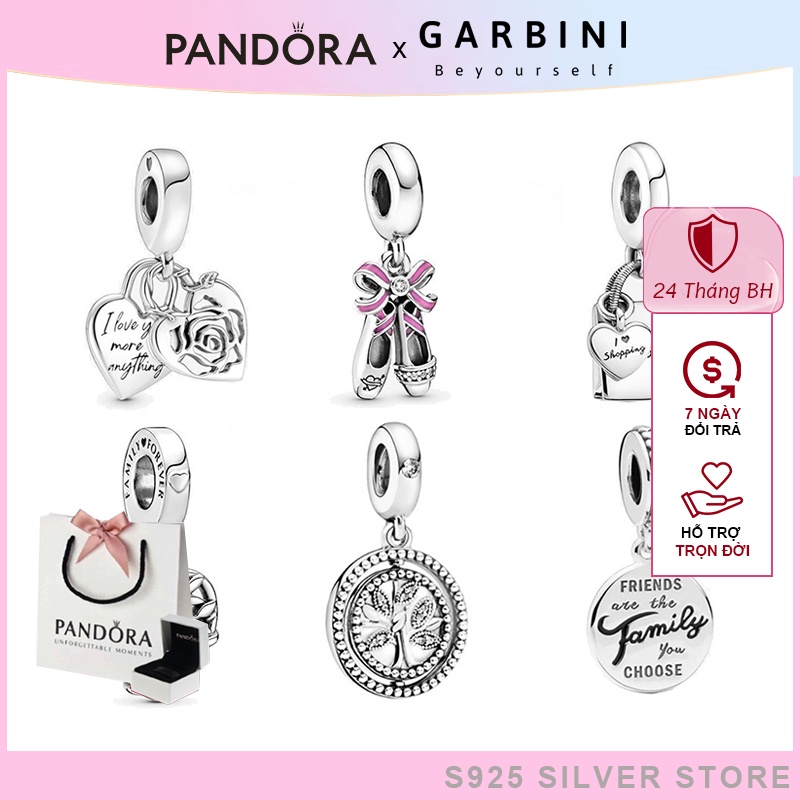 Charm bạc S925 Pandora hàng chuẩn bạc - Bộ sưu tập charm treo theo sở thích, gia đình