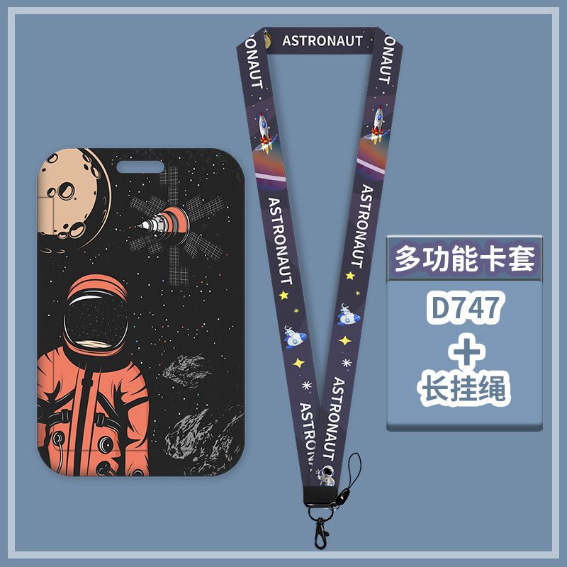 Hoạt Hình Ví Đựng Thẻ Tên In Hình Phi Hành Gia Nhiều Họa Tiết Chuyển Nhiệt Dành Cho Học Sinh Và Học Sinh