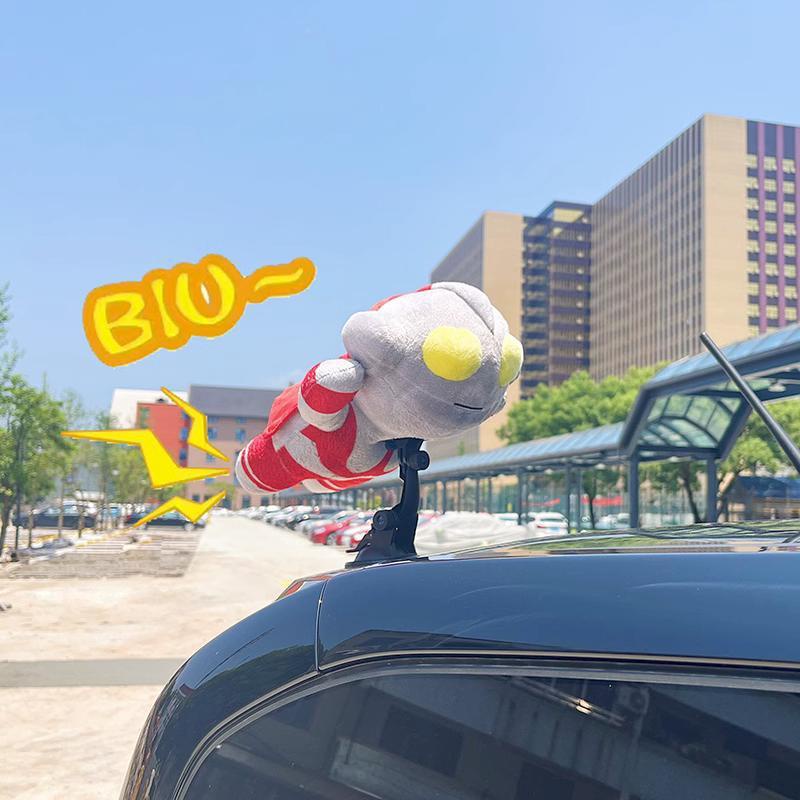 Đồ trang trí ô tô, búp bê mái nhà, xe máy, ô tô điện, đồ trang trí ngoại thất, búp bê