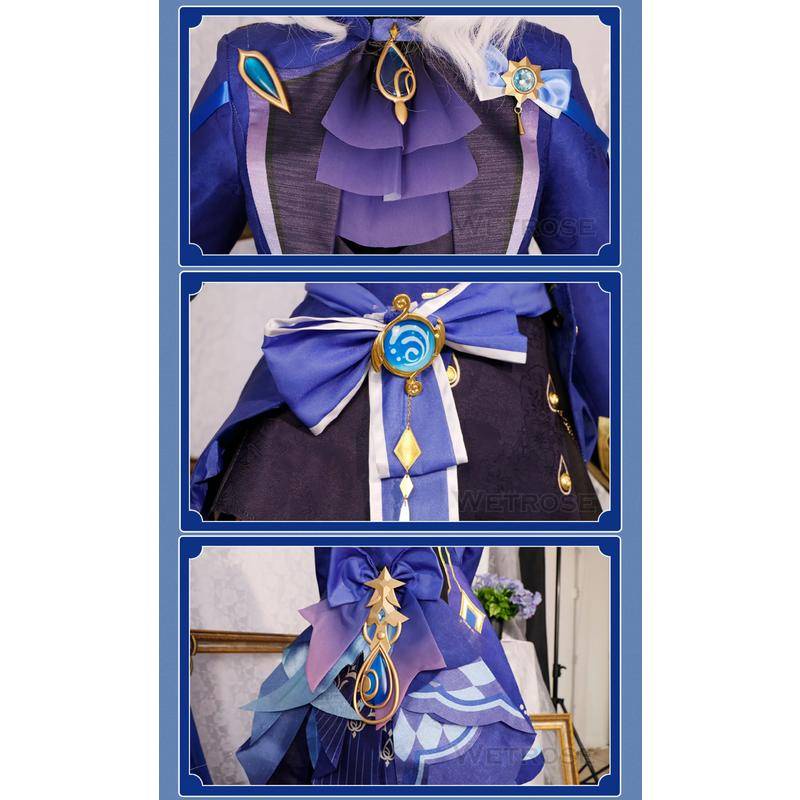 Bộ Đồ Hóa Trang Thần Chết Furina ssr Genshin Impact Ousia pneuma furina Không Cuối Màu Trắng Đen Cosplay Costume