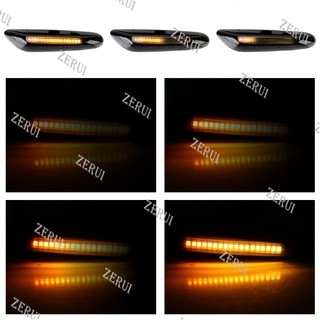 Zr Cho Năng Động Chảy Blinker Đèn 2 Cái / bộ Đèn LED Bên Đánh Dấu Ánh Sáng Khói Ống Kính Cho Xe BMW E46 E60 E90 E91 E92 E93 X1 X3 X5 Tín Hiệu Biến Chống Thấm Nước