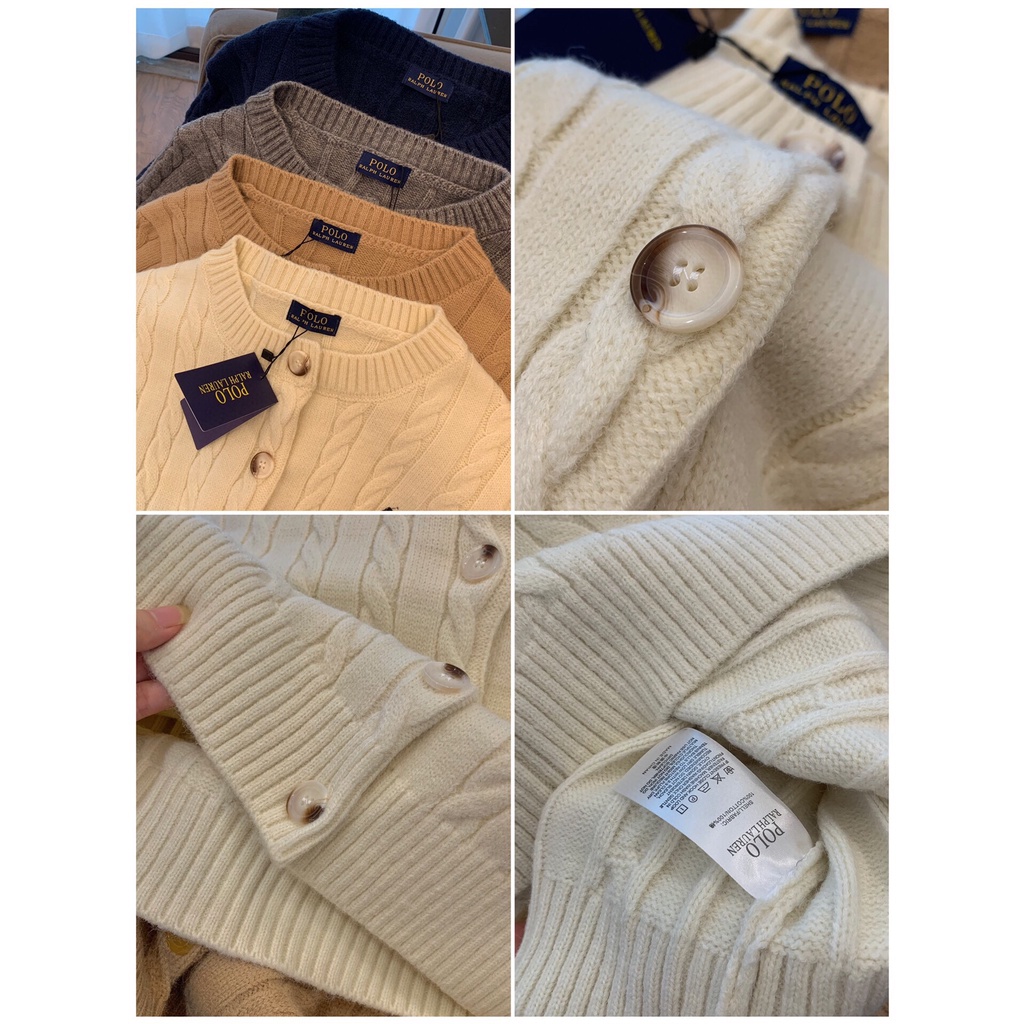 Ralph Lauren autumn and winter twisted sweater twist cardigan polo sweater