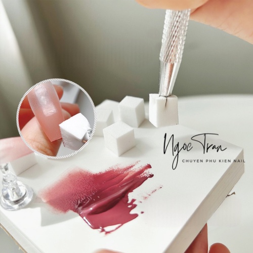 Set 50 Mút Vuông Mini 1cm Dặn Ombre Siêu Dễ | Trang Trí Móng Tay