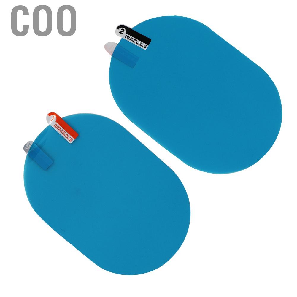 Coo Qii lu 2x PET 100x150mm Car Rearview Mirror Rainproof  -Fog Protective Film Rain