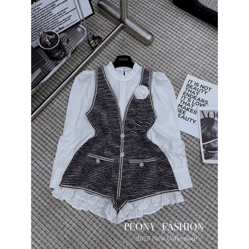 Set áo sơ mi mix jum dạ