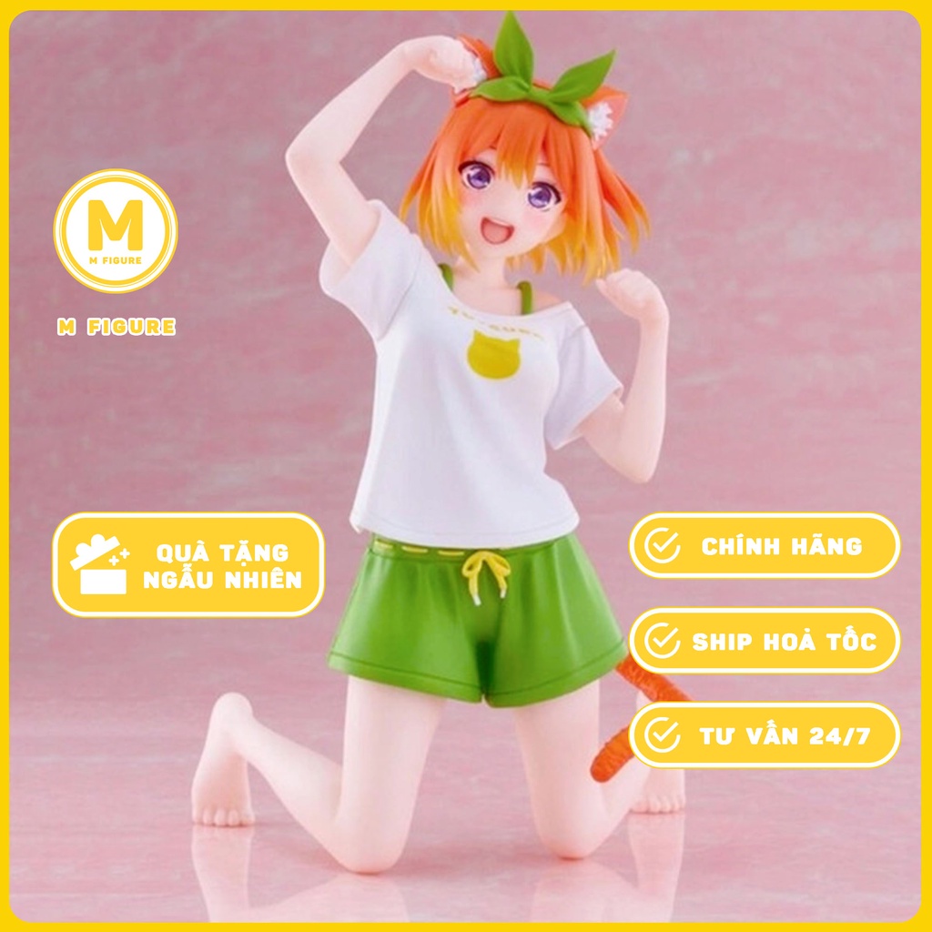 MÔ HÌNH NAKANO YOTSUBA - GOTOUBUN NO HANAYOME - DESKTOP CUTE - CAT ROOM WEAR VER. (TAITO) FIGURE CHÍNH HÃNG