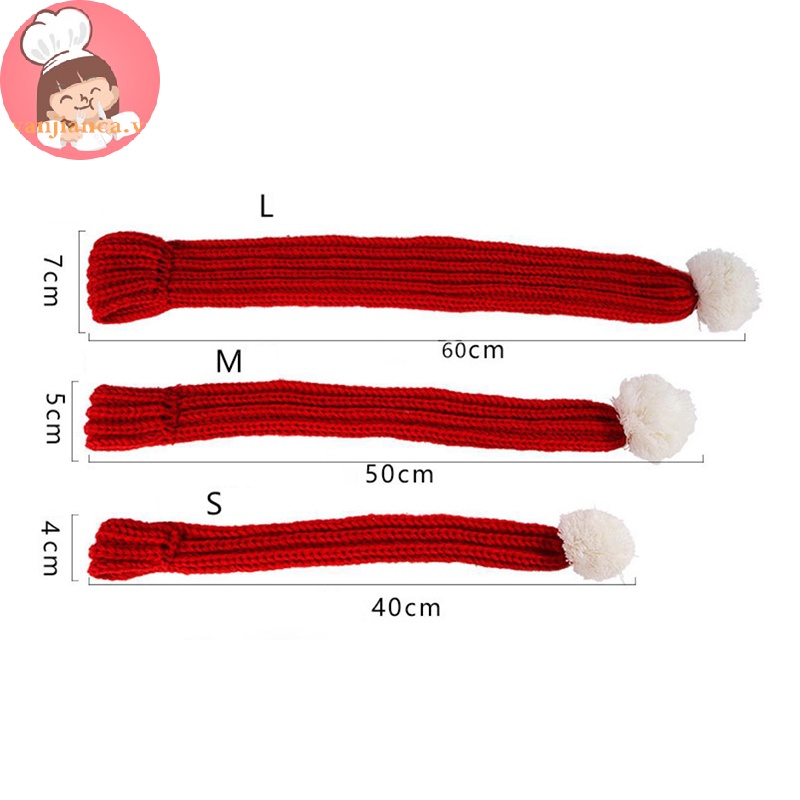 Yanca Khăn Choàng Cổ Đan Len Giữ Ấm Phong Cách Giáng Sinh Dễ Thương Cho Thú Cưng Chó Mèo vn
