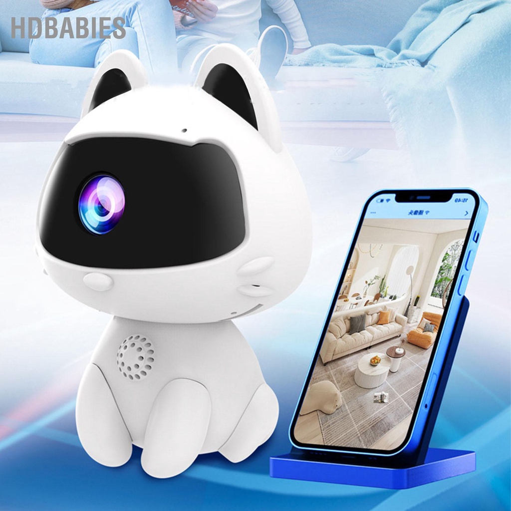 HDbabies Camera an ninh không dây Phát hiện chuyển động Robot giọng nói hai chiều Hình dạng vật nuôi giám sát trong nhà
