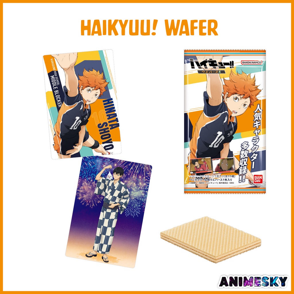 Pack thẻ nhân phẩm bánh xốp Haikyuu! wafer chính hãng - Wafer card Haikyu