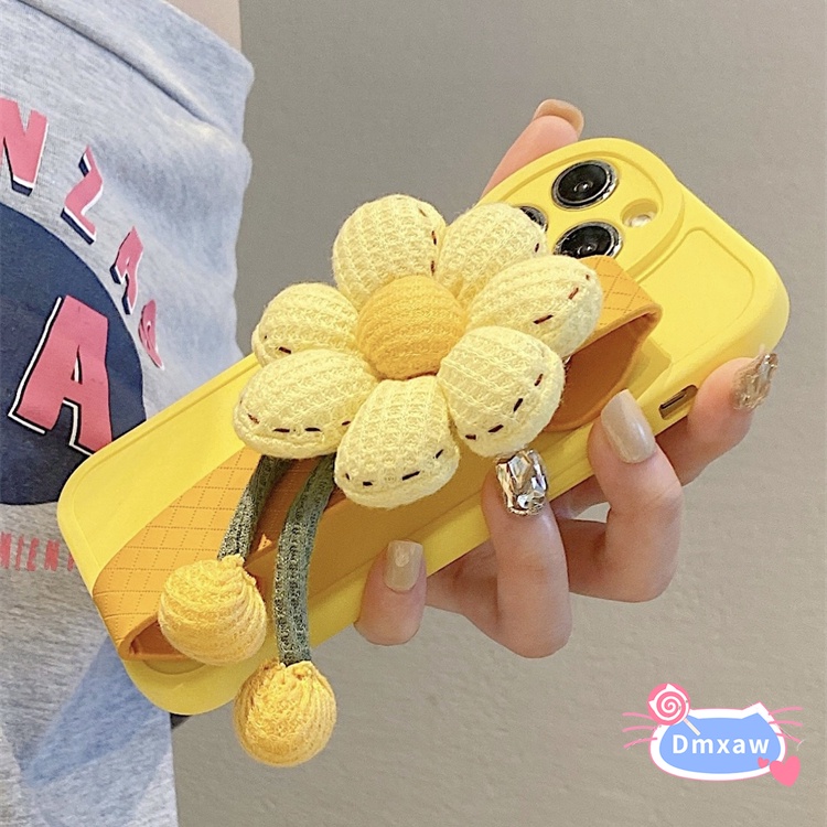 Ôp Điện Thoại Silicon Dẻo Họa Tiết Hoa Hướng Dương Kèm Vòng Đeo Tay Cho samsung galaxy s23 s22 s21 ultra plus s23 + s22 + s21 + Ốp