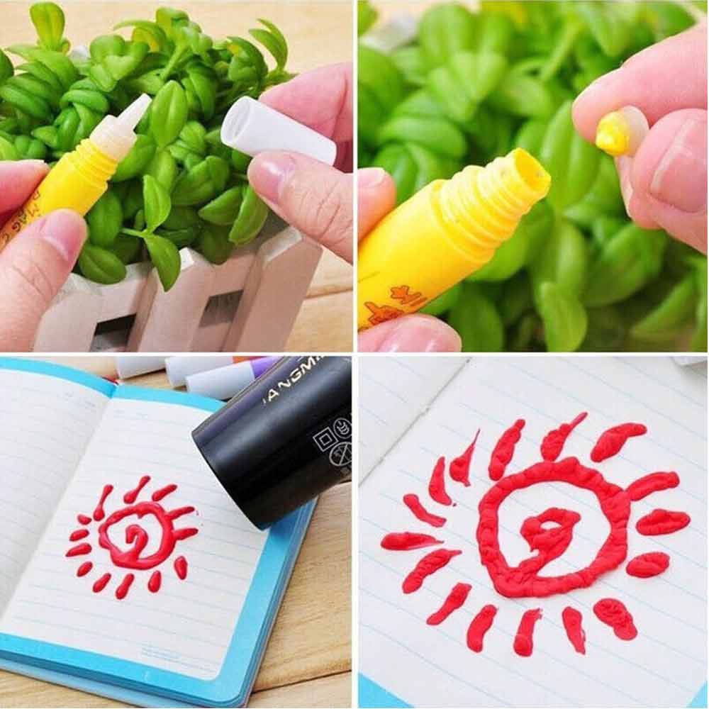 Magic puffing 3D art pen puff effect 3D art project - ink fluffy like popcorn