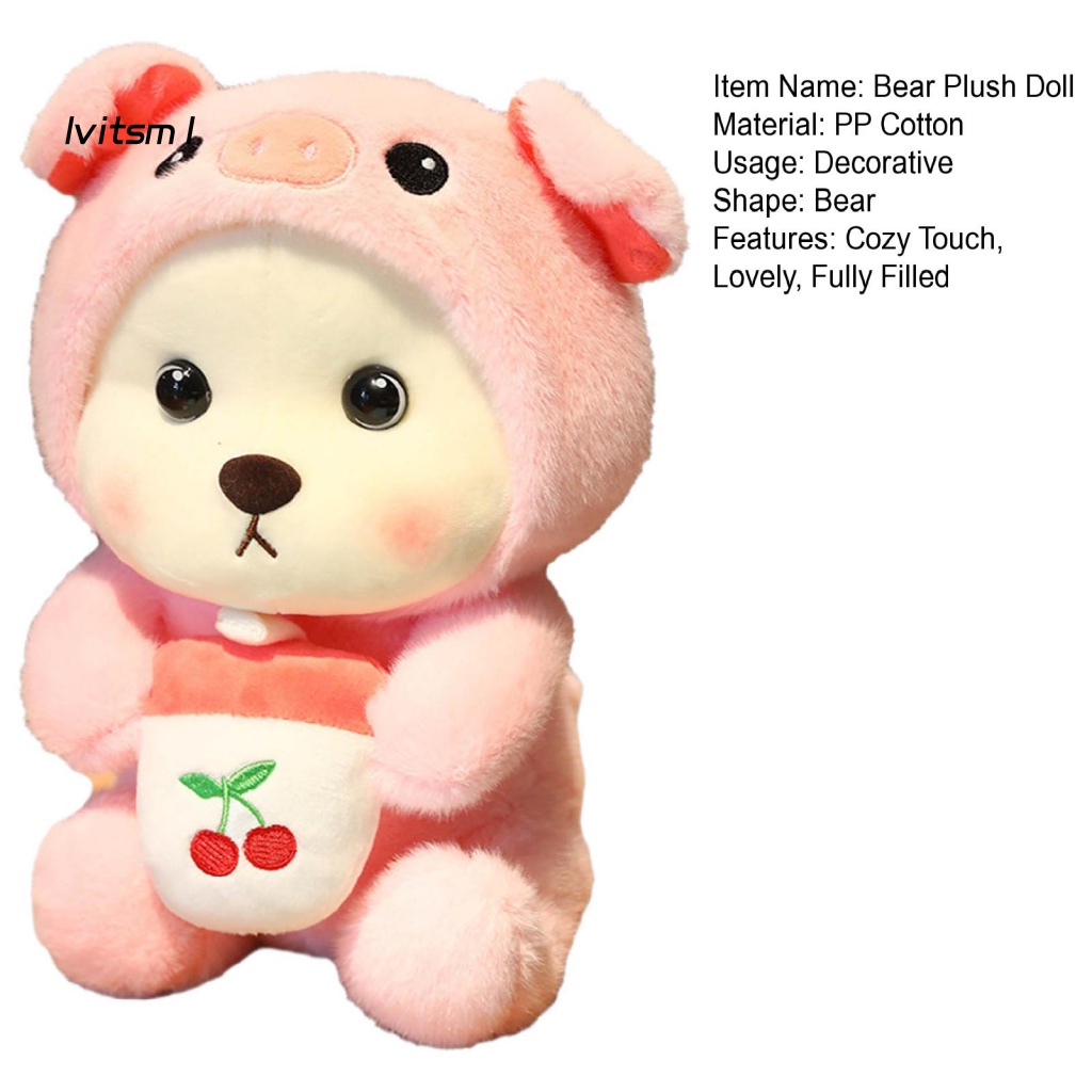 Búp Bê Gấu Trúc / Heo / Cá Sấu Nhồi Bông Mềm Mại Đáng Yêu Trang Trí Giường Ngủ / Làm Quà Tặng Giáng