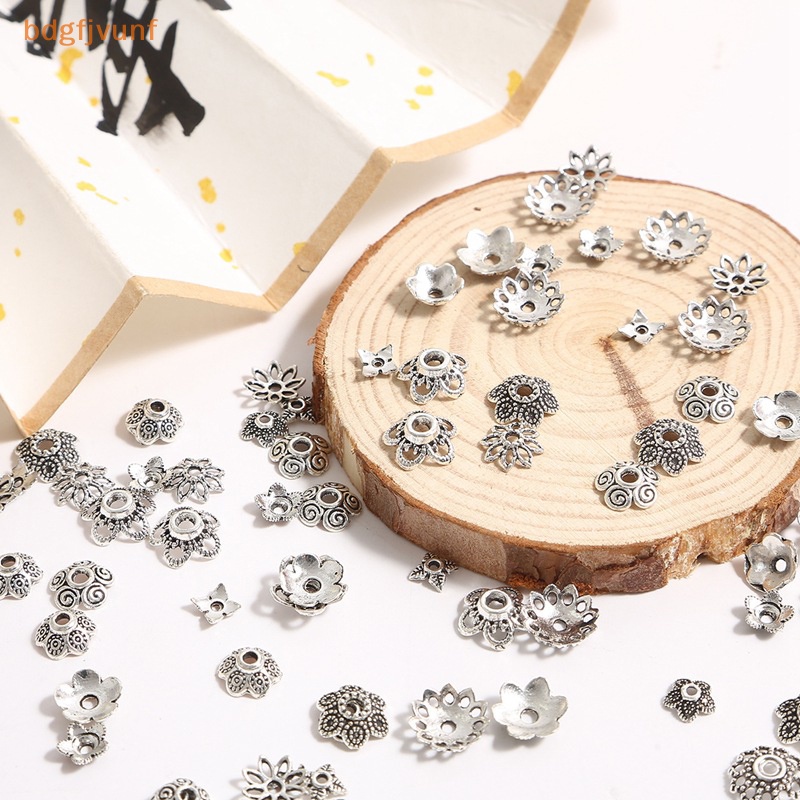 Bdgf Set 50 Hạt Xỏ Lỗ Hình Hoa Màu Bạc Dùng Để Làm Đồ Trang Sức Thủ Công diy vn