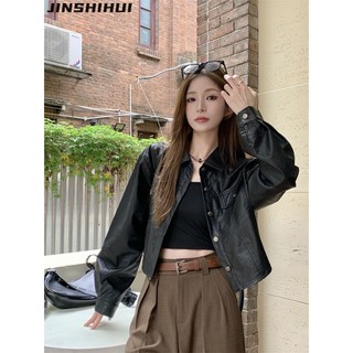 Jinshihui áo khoác dù áo khoác bomber chic durable cozy korean wjk23b0rfq 47z231121