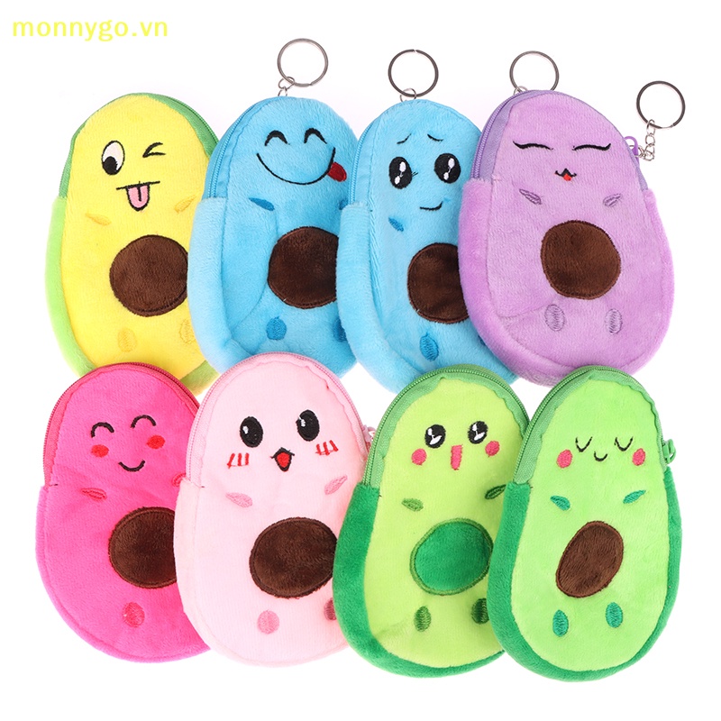 Monnygo 1 Túi Đựng Tiền Xu / Chìa Khóa Bằng Lông Nhung Mềm Mại Có Khóa Kéo Cho Nam Và Nữ vn
