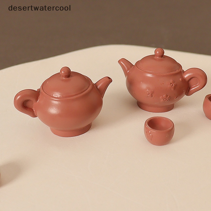 Devn set 5 Ấm Trà Mini Tỉ Lệ 1 / 12 Trang Trí Nhà Búp Bê