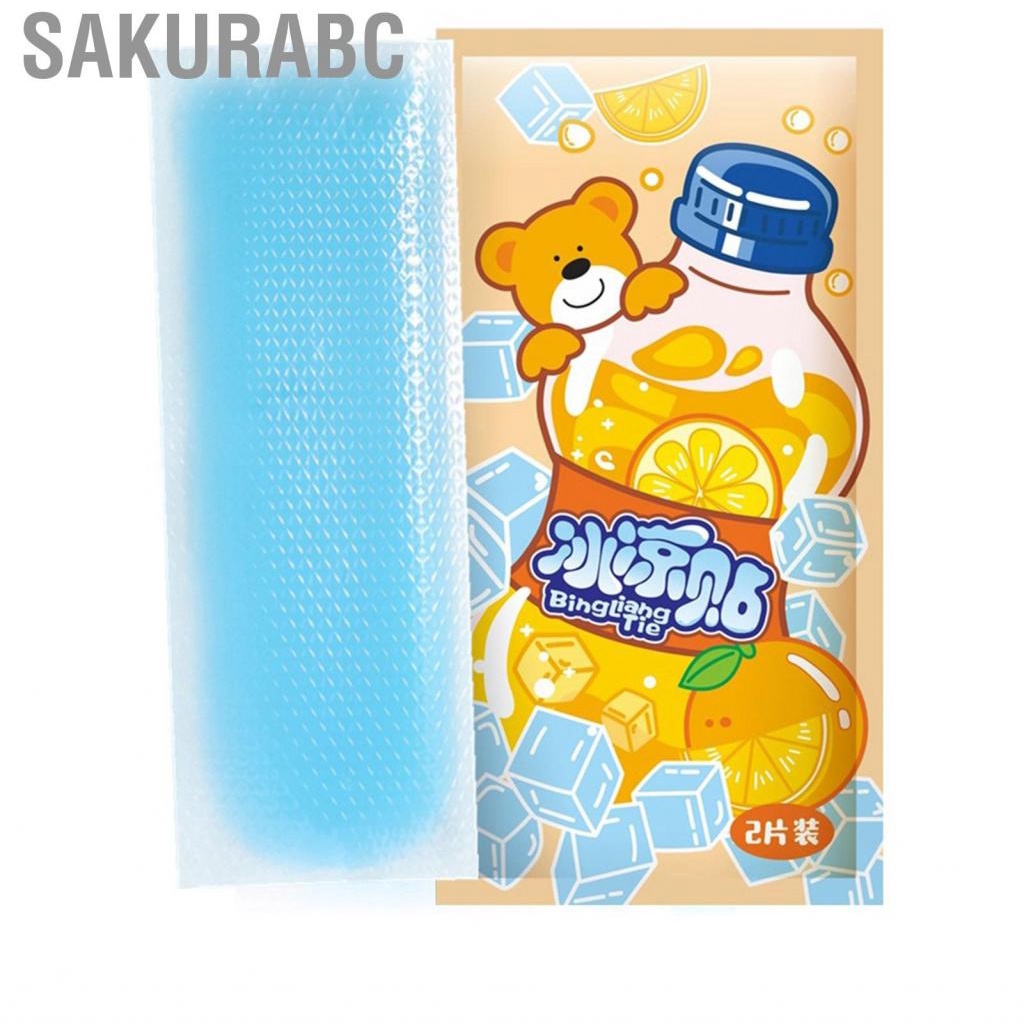 Sakurabc Cooling Forehead Strips  Soothing Spiny Cloth Patch Physical Fever Reduction for High Temperature
