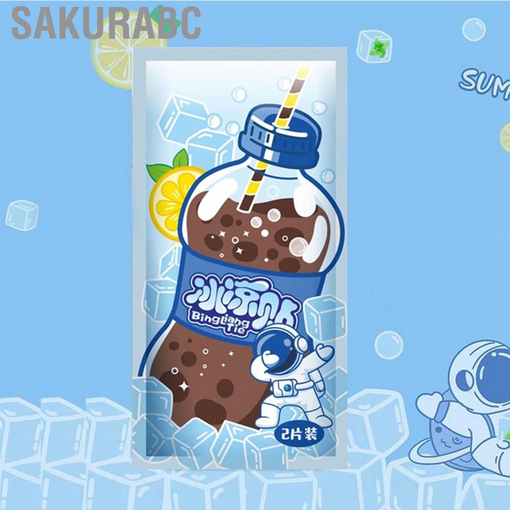 Sakurabc Cooling Forehead Strips  Soothing Spiny Cloth Patch Physical Fever Reduction for High Temperature