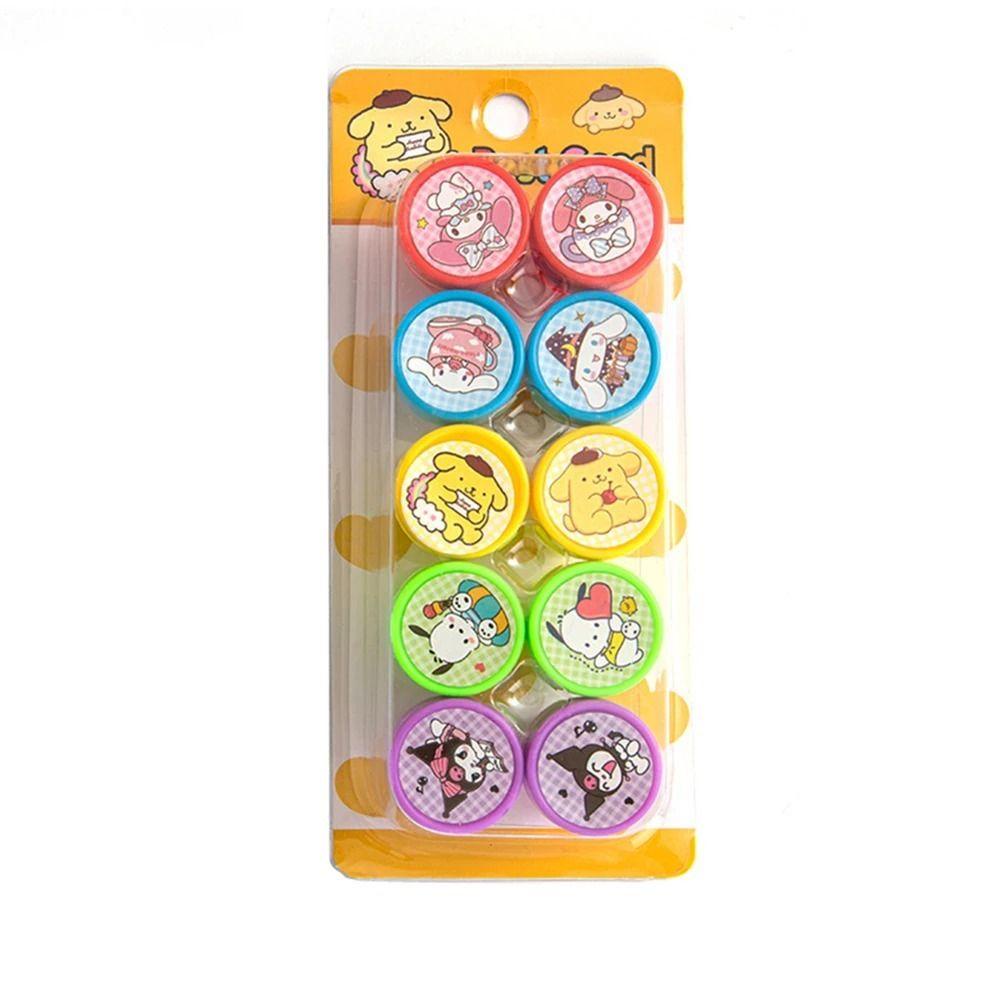 Set 10 Con Dấu Họa Tiết Hoạt Hình kuromi melody Dễ Thương Cho Bé