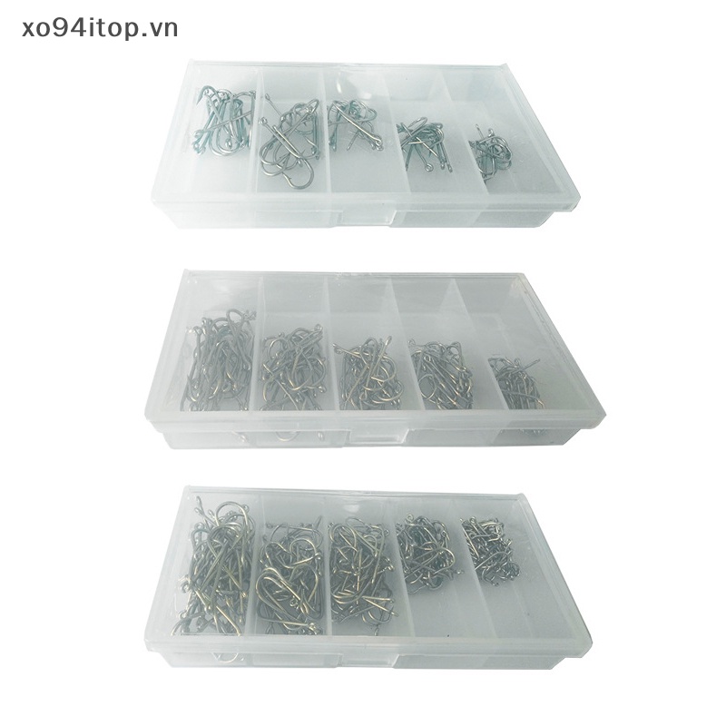 Xoitop Bộ Móc Câu Cá Cán Dài Có Lỗ 50 / 200 barb