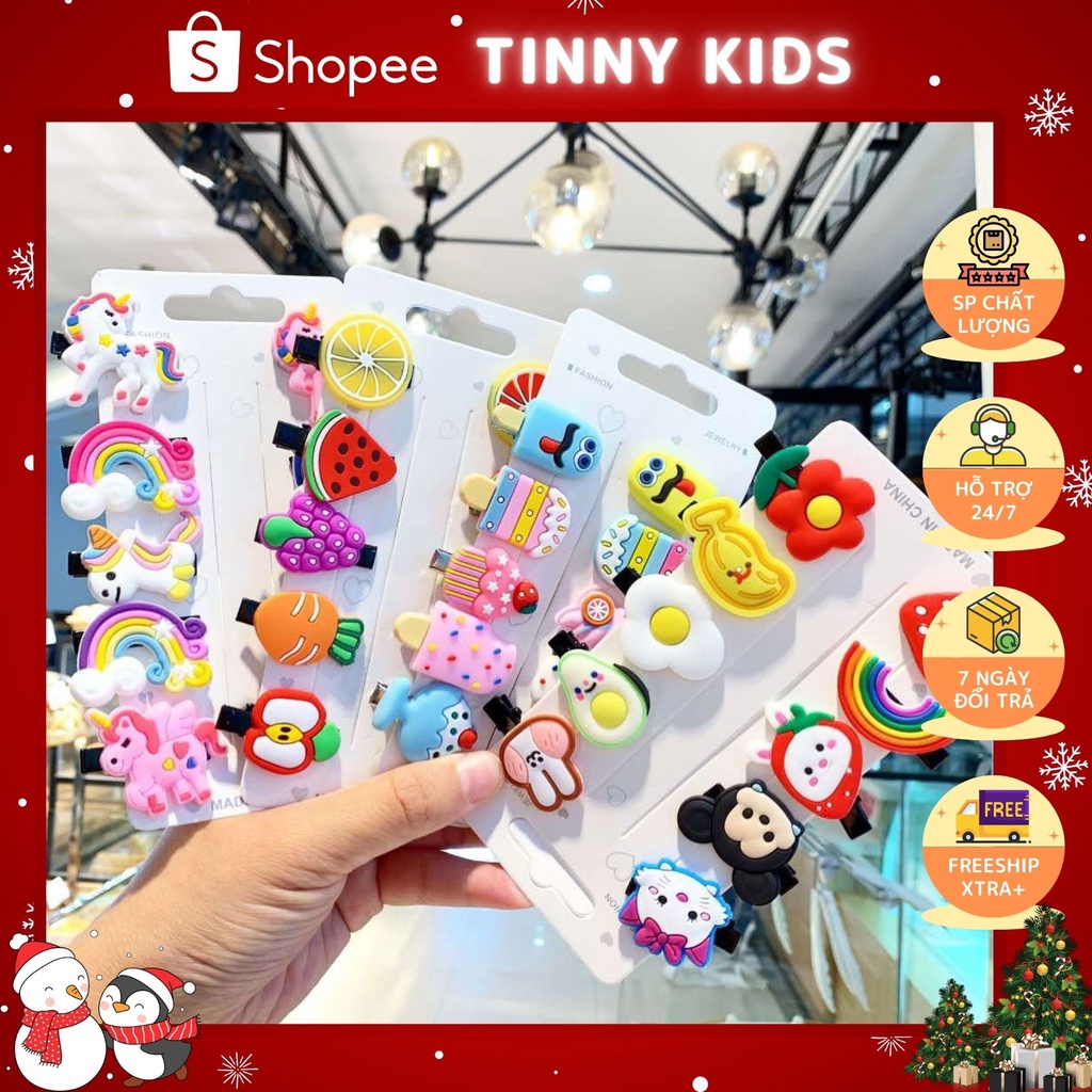 Kẹp Tóc Cho Bé Set 10 Cái Kẹp Tóc Hàn Quốc Hot Trend Cho Bé Gái (NGẪU NHIÊN)