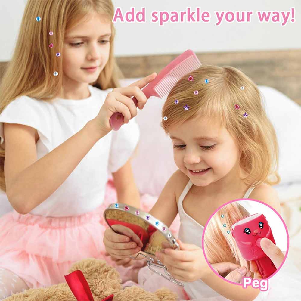 Hair Bedazzler Kit with Hair Gems,Bling Gem Machine, Hair Gem Stamper,Hair Accessories