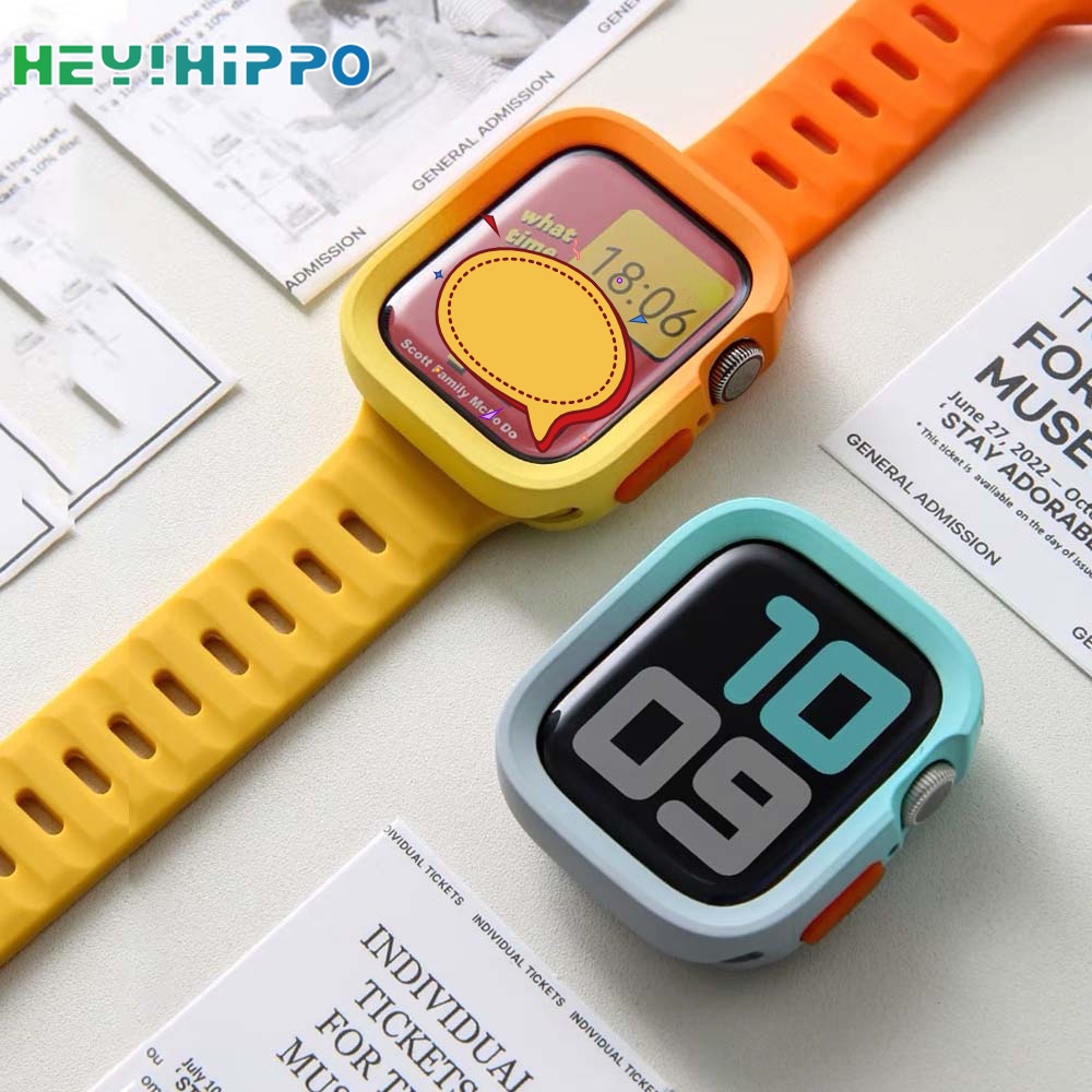 Ốp Bảo Vệ Màu gradient Dành Cho smartwatch series 9 / 8 / 7 / 6 / 5 / se / 4 / 3 iwatch 45 / 44 / 41